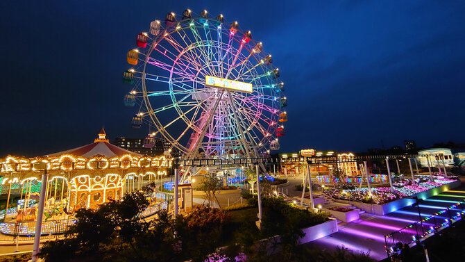 あらかわ遊園イルミネーション「光と遊ぶキラキラサーカス」